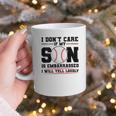 I Don't Care If My Son Is Embarrassed Baseball Mom Graphic Print Coffee Mug