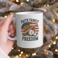 Faith Family Freedom Patriotic Christian Baseball Game Day Graphic Print Coffee Mug