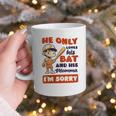 Loves Bat And His Momma Baseball Mom Graphic Print Coffee Mug Loves Bat And His Momma Baseball Mom Graphic Print Coffee Mug