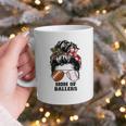 Mom Of Ballers Messy Bun Football Mom Baseball Mom Of Both Graphic Print Coffee Mug