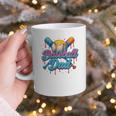 Retro Baseball Dad Dripping Ice Cream Father's Day Graphic Print Coffee Mug