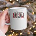 Retro Checkered Tired But Caffeinated Baseball Mom Leopard Graphic Print Coffee Mug Retro Checkered Tired But Caffeinated Baseball Mom Leopard Graphic Print Coffee Mug