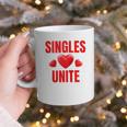 Singles Unite Valentines Day Humor For Singles Raglan Baseball Tee Graphic Print Coffee Mug