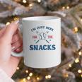 Spring 2024 Season Cute Baseball Mom Here For The Snacks Graphic Print Coffee Mug