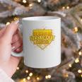 Strike Out Childhood Cancer Boys Baseball Drip Gold Ribbon Graphic Print Coffee Mug