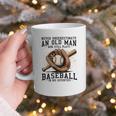 Never Underestimate Old Man Plays Baseball In His Seventies Graphic Print Coffee Mug