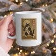 Vintage Japanese Ukiyo-e Baseball Cat Batting Graphic Print Coffee Mug