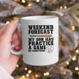 Weekend Forecast My Son Has Practice Baseball Mom Graphic Print Coffee Mug