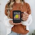 Softball Dad Like a Baseball Dad Father's Day USA Flag Graphic Print Coffee Mug