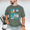 100 Days Of 5th Grade Baseball 100th Day Of School Boys Kids Men's Comfort Colors T-Shirt Moss 100 Days Of 5th Grade Baseball 100th Day Of School Boys Kids Men's Comfort Colors T-Shirt Moss