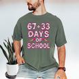 100 Days Of School Baseball Boys Six Seven Drip 100th Day Men's Comfort Colors T-Shirt Moss