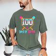 100 Days Of School Baseball Ice Cream Drip 100th Day School Men's Comfort Colors T-Shirt Moss 100 Days Of School Baseball Ice Cream Drip 100th Day School Men's Comfort Colors T-Shirt Moss