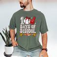 100 Days Of School Cute Bow Baseball Boy Girl Teacher Men's Comfort Colors T-Shirt Moss