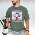 100 Days Smarter Baseball Drip Boys 100 Days Of School Kids Men's Comfort Colors T-Shirt Moss