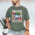 100 Days Smarter Baseball 100 Days Of School Boy Girl Kid Men's Comfort Colors T-Shirt Moss 100 Days Smarter Baseball 100 Days Of School Boy Girl Kid Men's Comfort Colors T-Shirt Moss