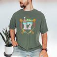 17th Birthday Baseball Drip Number 17 Year Old Birthday Boy Men's Comfort Colors T-Shirt Moss 17th Birthday Baseball Drip Number 17 Year Old Birthday Boy Men's Comfort Colors T-Shirt Moss