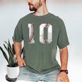 2016 10th Birthday Baseball Boys Kids Ten 10 Tenth Men's Comfort Colors T-Shirt Moss