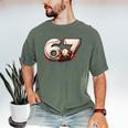 6 7 Six Seven American Baseball Graphic Men's Comfort Colors T-Shirt Moss 6 7 Six Seven American Baseball Graphic Men's Comfort Colors T-Shirt Moss