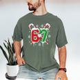 67 Baseball Christmas Candy Cane Snowflake Holiday Sports Men's Comfort Colors T-Shirt Moss 67 Baseball Christmas Candy Cane Snowflake Holiday Sports Men's Comfort Colors T-Shirt Moss