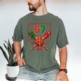 67 Baseball Drip Christmas Meme Six Seven Gen Alpha Slang Men's Comfort Colors T-Shirt Moss