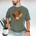 67 Baseball Drip Thanksgiving Six Seven Boys Teens Kids Men's Comfort Colors T-Shirt Moss