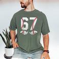 67 Six Seven Number 6 7 Meme Baseball Six Seven For Boys Men Men's Comfort Colors T-Shirt Moss