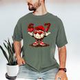 67 Valentine Day Baseball Chocolate Ice Cream Drip Men's Comfort Colors T-Shirt Moss