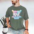 67th Birthday Squad Baseball Ice Cream Drip Birthday Squad Men's Comfort Colors T-Shirt Moss