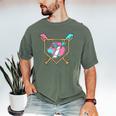 7th Birthday Baseball Bat Ice-Cream Drip 7yrs Old Boys Girls Men's Comfort Colors T-Shirt Moss