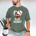 Ball Aunt Heart Football Baseball Hockey Game Day Men's Comfort Colors T-Shirt Moss Ball Aunt Heart Football Baseball Hockey Game Day Men's Comfort Colors T-Shirt Moss