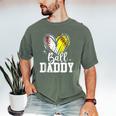 Ball Daddy Softball Baseball Dad Fathers Day Men's Comfort Colors T-Shirt Moss Ball Daddy Softball Baseball Dad Fathers Day Men's Comfort Colors T-Shirt Moss
