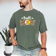 Ball Mom Leopard Baseball Softball Player Mom Men's Comfort Colors T-Shirt Moss Ball Mom Leopard Baseball Softball Player Mom Men's Comfort Colors T-Shirt Moss