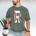 Baseball Alphabet Monogram Initial Letter R Men's Comfort Colors T-Shirt Moss Baseball Alphabet Monogram Initial Letter R Men's Comfort Colors T-Shirt Moss