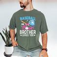 Baseball Or Bows Brother Loves You Gender Reveal Boy Or Girl Men's Comfort Colors T-Shirt Moss Baseball Or Bows Brother Loves You Gender Reveal Boy Or Girl Men's Comfort Colors T-Shirt Moss