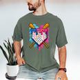 Baseball Boys Ice Cream Drip Baseball Men's Comfort Colors T-Shirt Moss