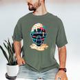 Baseball Catcher Mask Ice Cream Dripping Baseball Boy Youth Men's Comfort Colors T-Shirt Moss