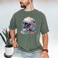Baseball Catcher Mask Ice Cream Dripping Baseball Boys Men's Comfort Colors T-Shirt Moss Baseball Catcher Mask Ice Cream Dripping Baseball Boys Men's Comfort Colors T-Shirt Moss