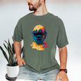 Baseball Catcher Mask Ice Cream Dripping Baseball Fan Boys Men's Comfort Colors T-Shirt Moss Baseball Catcher Mask Ice Cream Dripping Baseball Fan Boys Men's Comfort Colors T-Shirt Moss