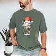 Baseball Christmas Ball Hat Snow Winter Premium Tri-Blend Men's Comfort Colors T-Shirt Moss