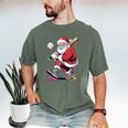 Baseball Christmas Santa Claus Batter Baseball Drip Men's Comfort Colors T-Shirt Moss Baseball Christmas Santa Claus Batter Baseball Drip Men's Comfort Colors T-Shirt Moss