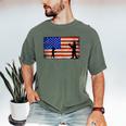 Baseball Coach Baseball Dad American Flag Men's Comfort Colors T-Shirt Moss Baseball Coach Baseball Dad American Flag Men's Comfort Colors T-Shirt Moss