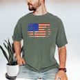 Baseball Coach Baseball Dad American Flag Premium Men's Comfort Colors T-Shirt Moss Baseball Coach Baseball Dad American Flag Premium Men's Comfort Colors T-Shirt Moss