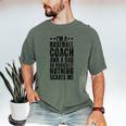 Baseball Coach And A Dad So Basically Baseball Dad Men's Comfort Colors T-Shirt Moss Baseball Coach And A Dad So Basically Baseball Dad Men's Comfort Colors T-Shirt Moss