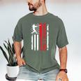 Baseball Dad Baseball American US Flag Baseball Sport Team Premium Men's Comfort Colors T-Shirt Moss Baseball Dad Baseball American US Flag Baseball Sport Team Premium Men's Comfort Colors T-Shirt Moss