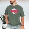 Baseball Dad Coach Baseball Baseball Men's Comfort Colors T-Shirt Moss
