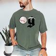 Baseball Dad Coach Old Head OG Old School Baller White Men's Comfort Colors T-Shirt Moss Baseball Dad Coach Old Head OG Old School Baller White Men's Comfort Colors T-Shirt Moss