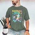 Baseball Dad Cool Fathers Day Coach Player Daddy Papa Men Men's Comfort Colors T-Shirt Moss