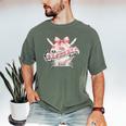 Baseball Dad With Coquette Cute Bow Sport Season Men's Comfort Colors T-Shirt Moss Baseball Dad With Coquette Cute Bow Sport Season Men's Comfort Colors T-Shirt Moss