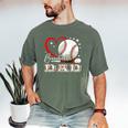 Baseball Dad Family Matching Cute Baseball Lover Men's Comfort Colors T-Shirt Moss