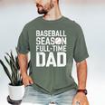 Baseball Dad Father Homerun Fathers Day Baseball Lovers Men's Comfort Colors T-Shirt Moss